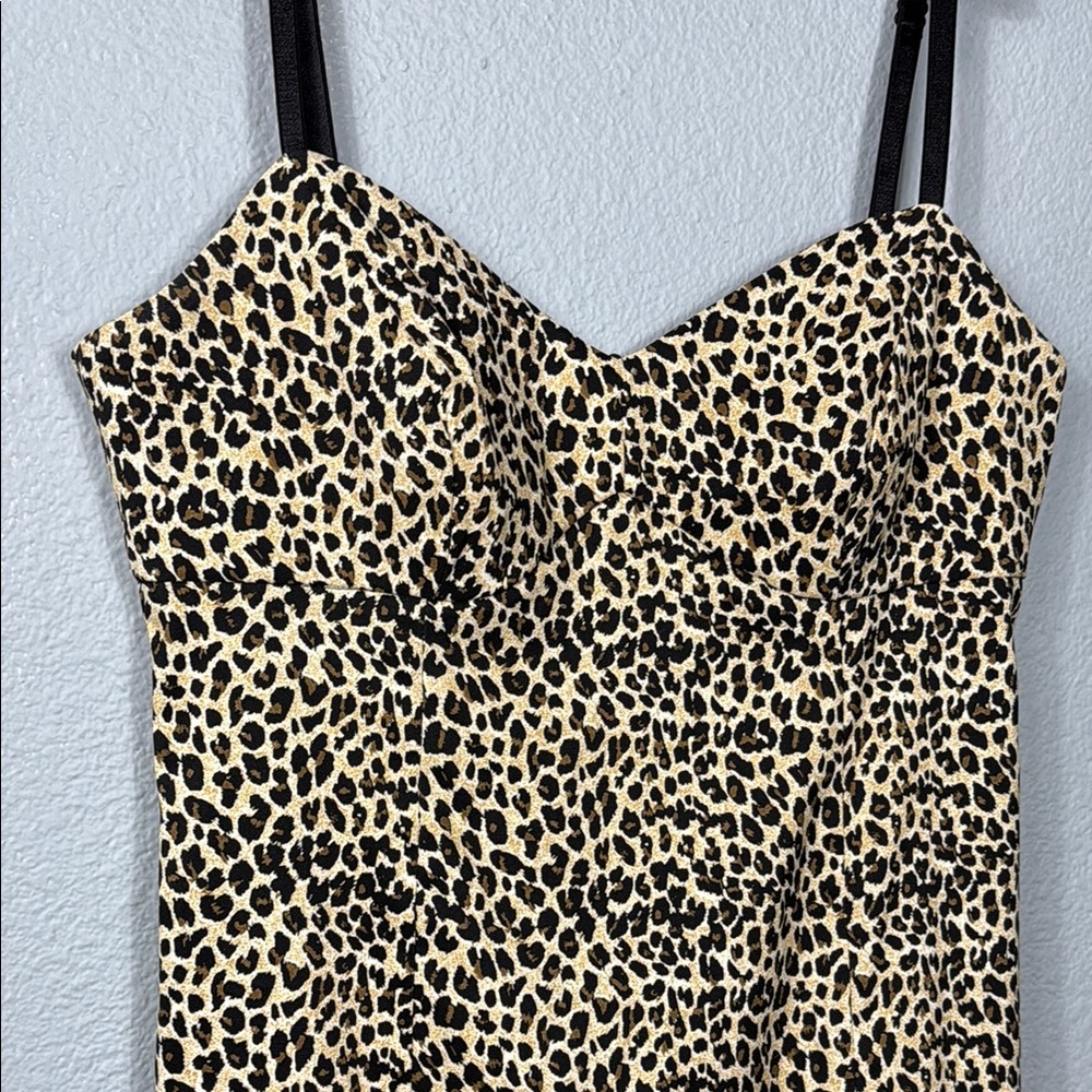 Vintage Bobbie Bee Leopard‎ Print Bodycon Dress